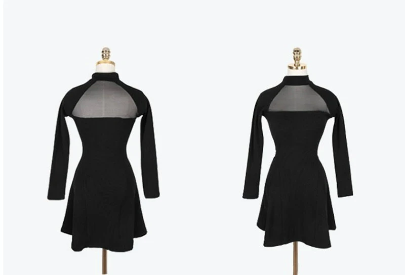 

2020 Summer Mini Lace Dress for Women Office O-Neck Long Sleeve Black Slim Sexy Dresses A-Line Bandage Bodycon Dress Vestidos