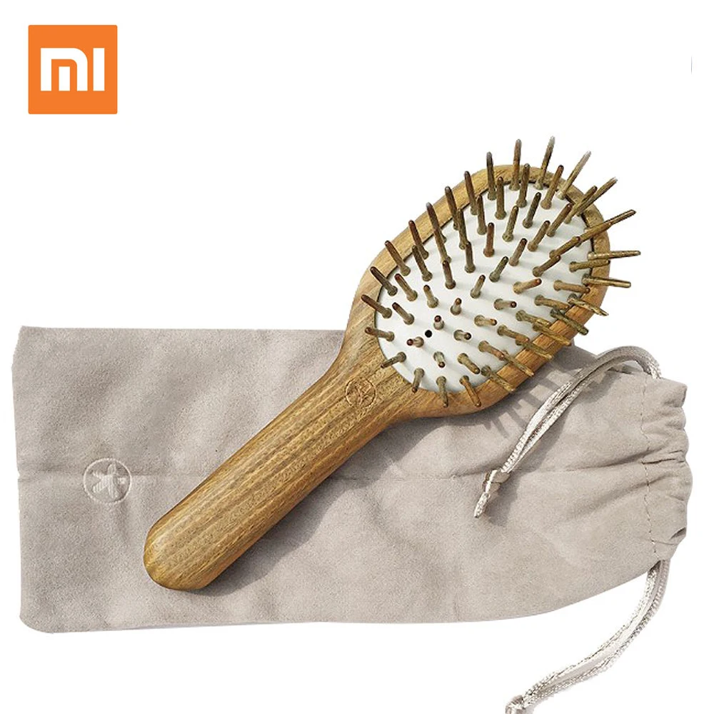 Xiaomi гребни для волос натуральный деревянный массажер гребень леди