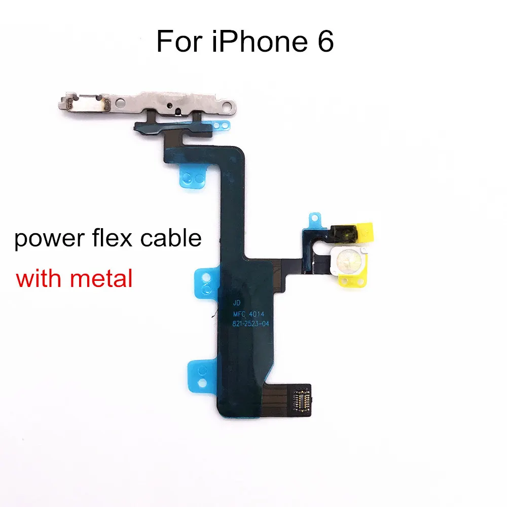 AYJ 1 шт. гибкий кабель питания с металлом для iPhone 5 5S 6 6s 7 8 Plus X XR XS Max Кнопка громкости