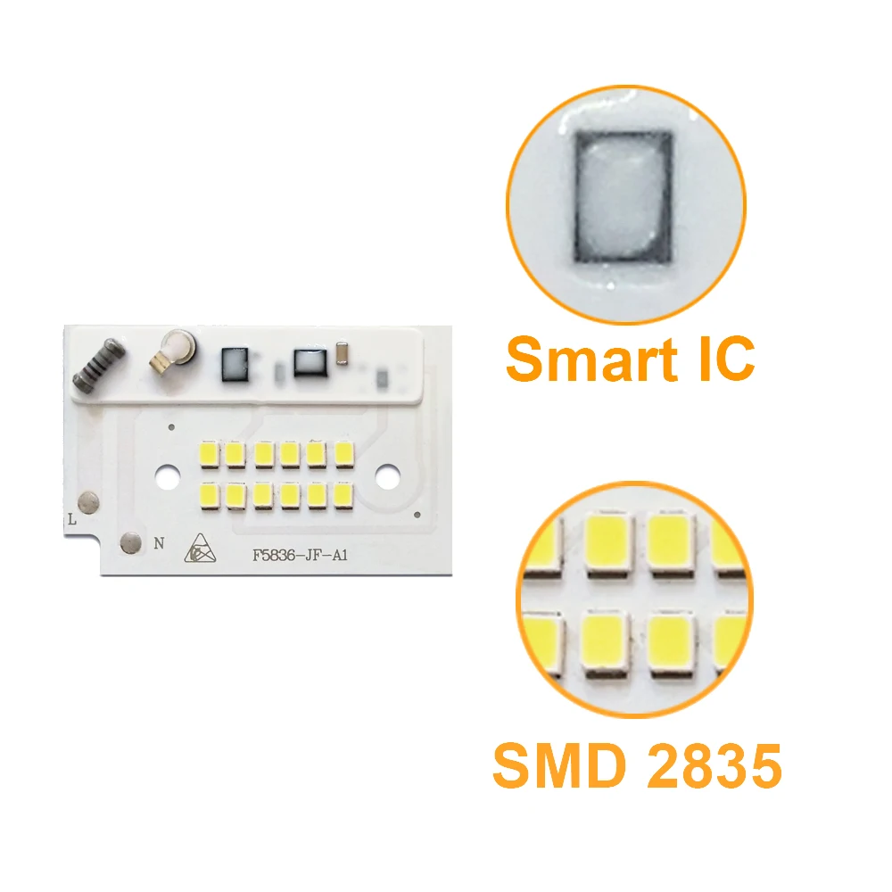 10 шт./лот светодиодный чип DIY прожектор лампа SMD 100 Вт 50 30 20 AC220V Smart IC для наружного