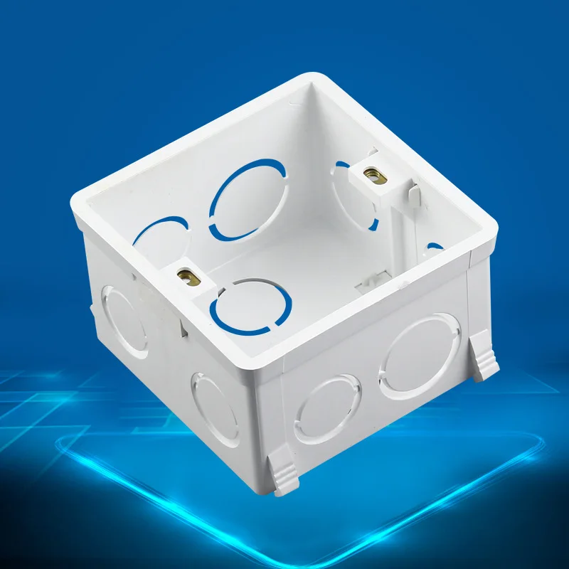 Junction box ЕС бытовой Пособия по немецкому языку Стандартный 2-отверстие штекера питания настенная розетка с 1Gang 1Way переключатель розетка 86*92 мм огнестойкость панель 16A - Тип: Junction box