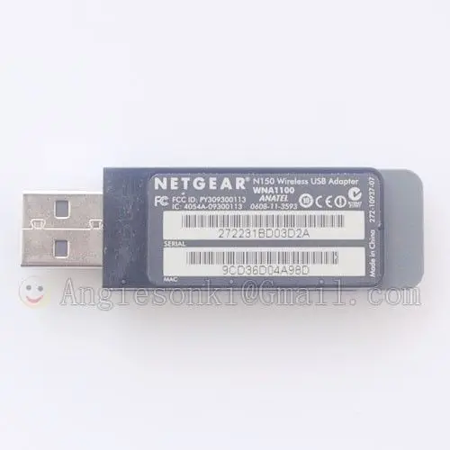 WNA1100 N150 беспроводная Wifi Wlan карта 802,11 b/g/n 150 Мбит/с 2,4G NETGEAR USB адаптер ключ для Windows 7,8 XP Vista