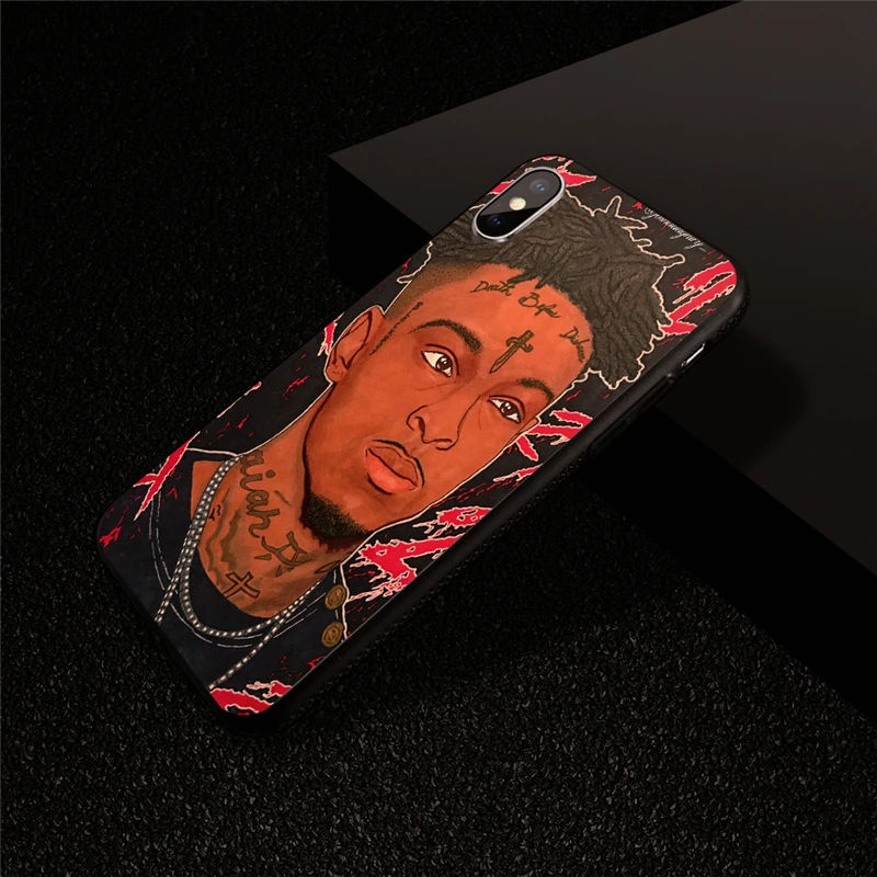 Чехол для iphone 7 8 7/8 plus 5 5S SE чехол Tupac Amaru Shakur 2Pac RAP 21 Savage телефонные чехлы 6 6S Plus X XS XR