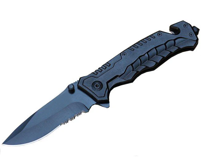 Складной нож Cobra Design черный для кемпинга инструменты активного отдыха