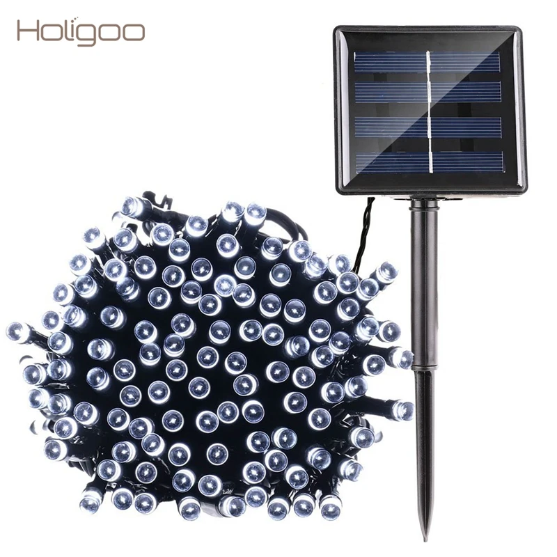 Buy Holigoo 200 LED Solar String Lights Fairy Christmas Waterproof 100 Led Garland Light Outdoor Garden Party Wedding on