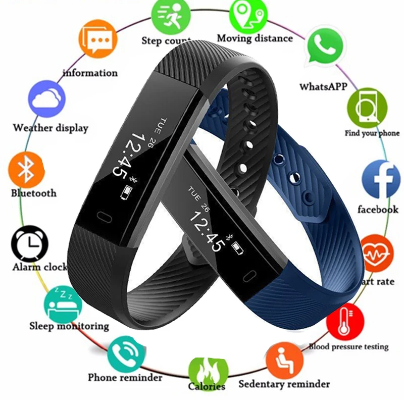 Умный Браслет фитнес-трекер умный Veryfit Bluetooth Band монитор активности будильник