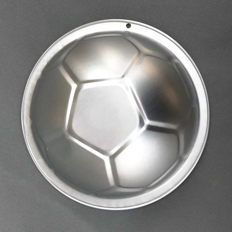 Football Half Round Ball Shaped Cake Mold Aluminum Alloy 8 inch 3D For Chocolate Mousse Mould Birthday Decor Baking Pan Soccer | Дом и сад