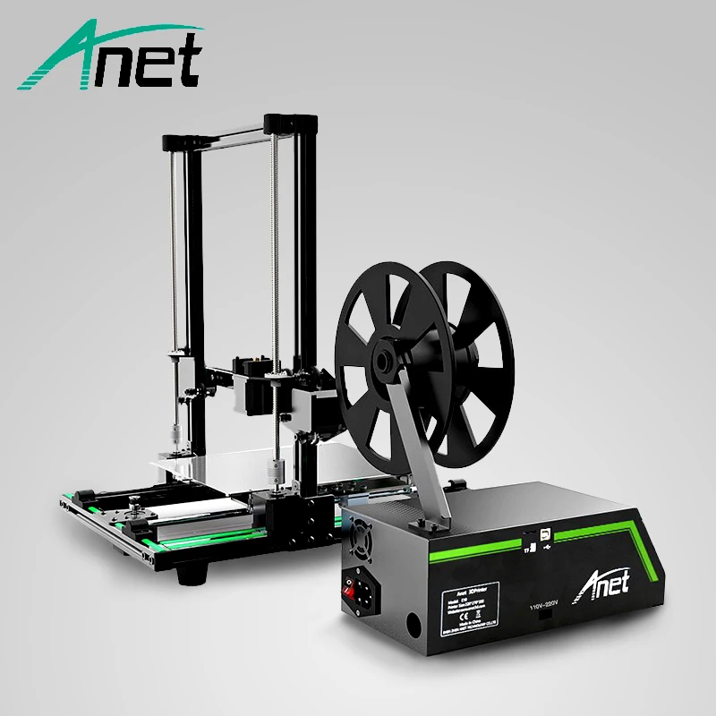 Anet E10 3D принтер легко монтажные алюминиевые рамы DIY Kit Качество Горячей кровати ЖК