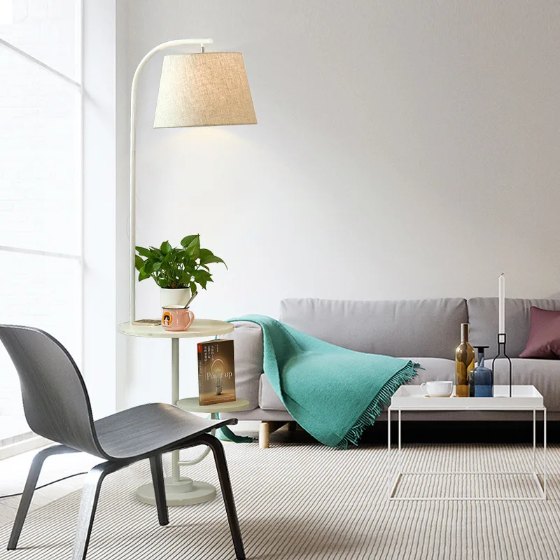 Simple post-modern solid wood floor lamp Nordic living room creative personality bedroom bedside study wrought iron | Лампы и