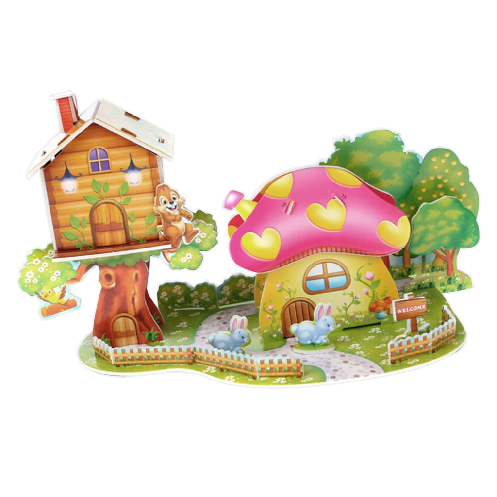

Foam Paper 3D Jigsaw Puzzle Building Toy, DIY House Castle for Kids Baby, Early Learning and Educational Toy for Kids Gift
