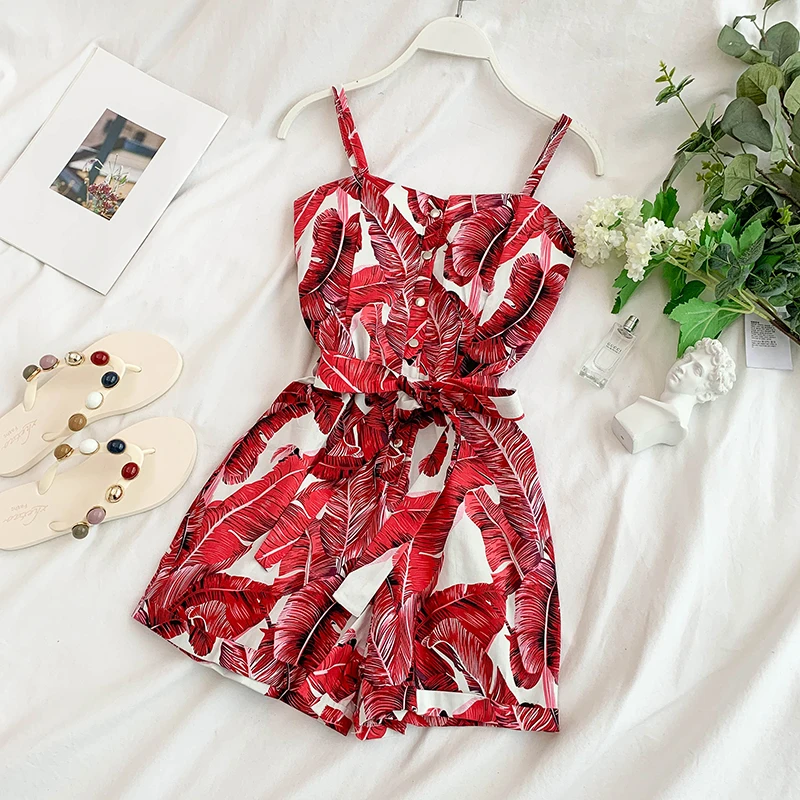 2019 новые модные женские комбинезоны праздничный стиль комбинезон с растительным