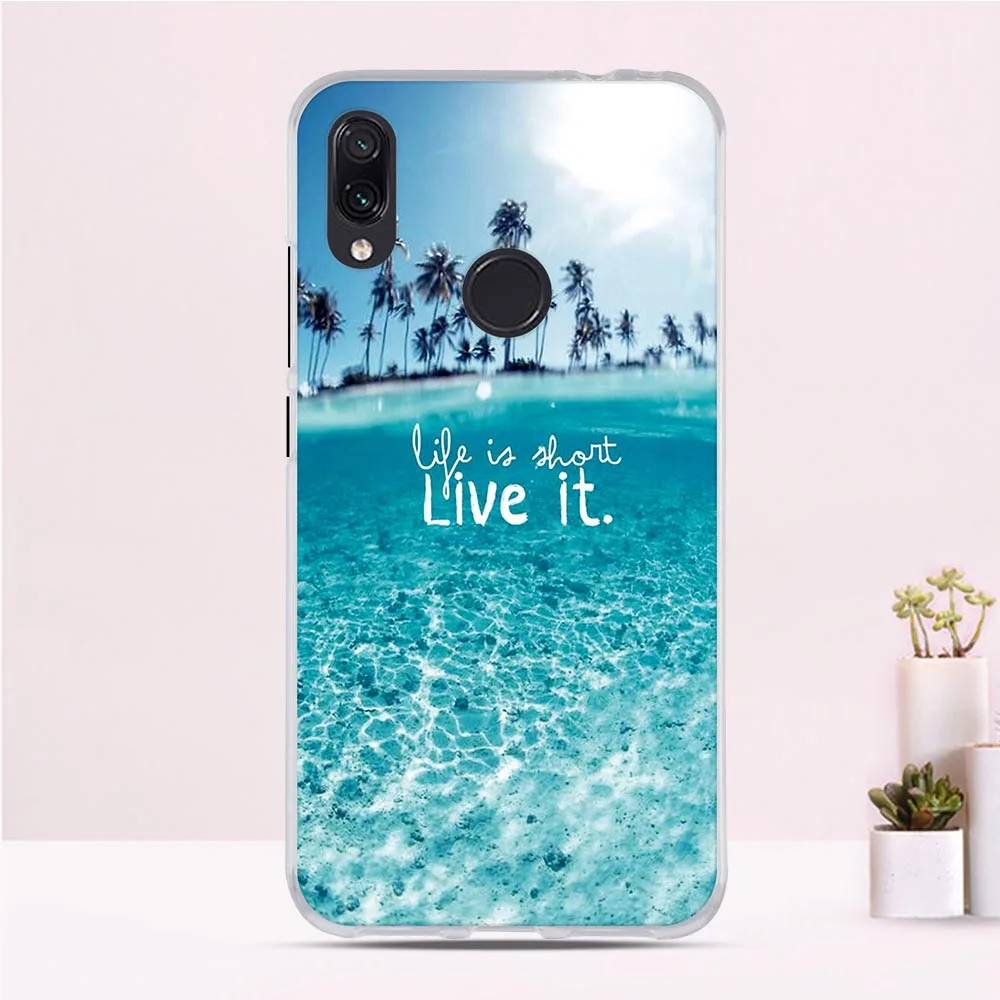 Чехол для Xiaomi Redmi Note 7 6 3 дюйма задние крышки чехол Pro силиконовый мягкий бампер