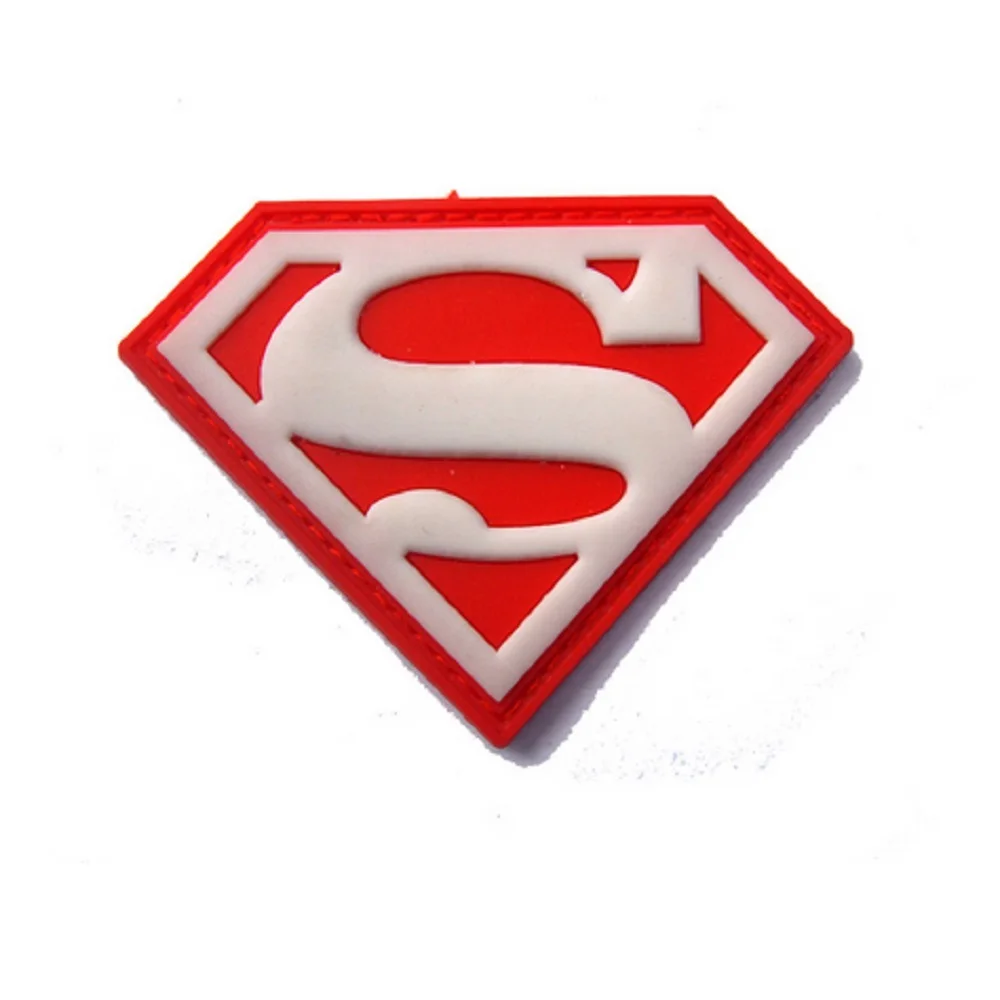 Резиновые нашивки Super Hero из ПВХ на липучке для одежды|superman patch|the patchhunter patch |