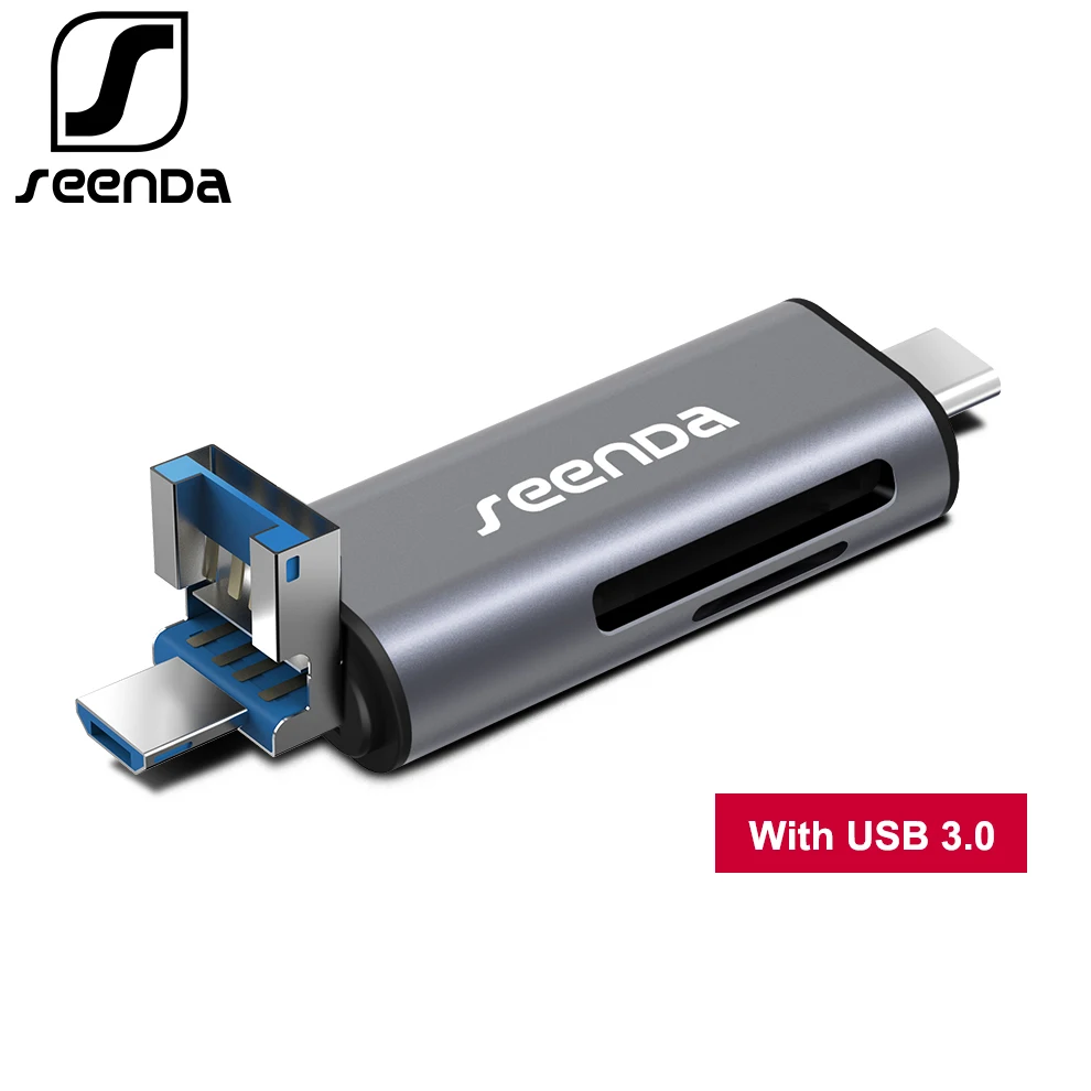 SeenDa все в 1 USB 3 0 смарт кард ридер высокая скорость TF Micro SD OTG Type C адаптер|card reader