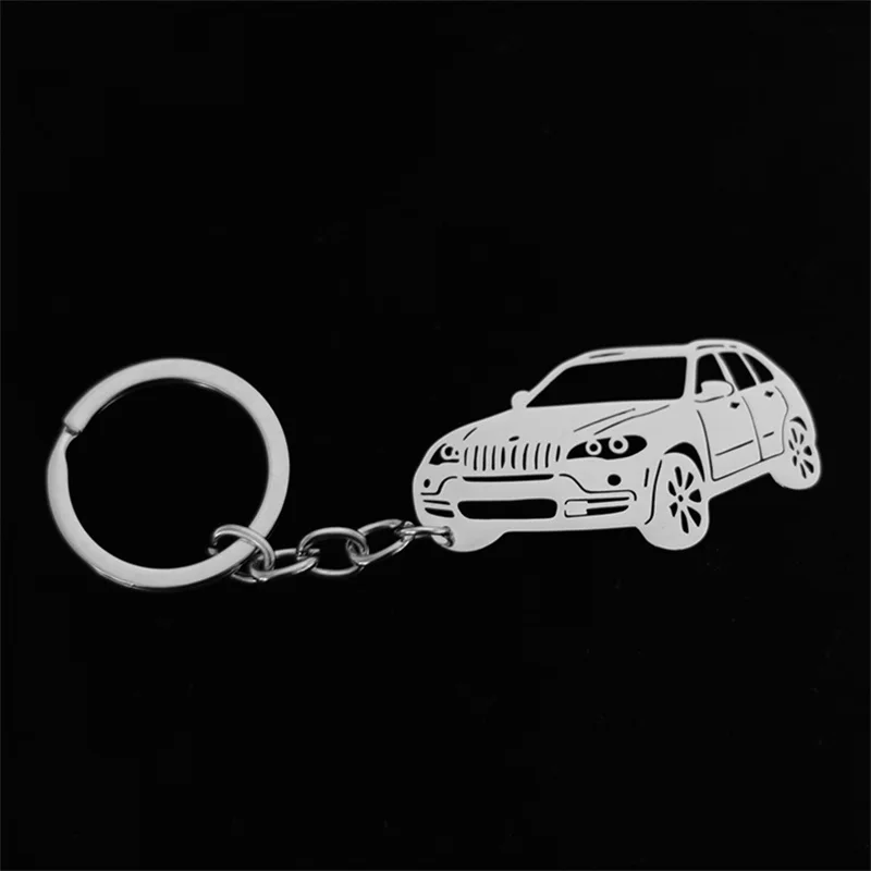 Полые BMW седан модель подвеска для ключей из нержавеющей стали брелок ювелирные
