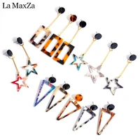 geometric stars triangle acetic acid plate tide personality color retro colorful various long section earrings accessories