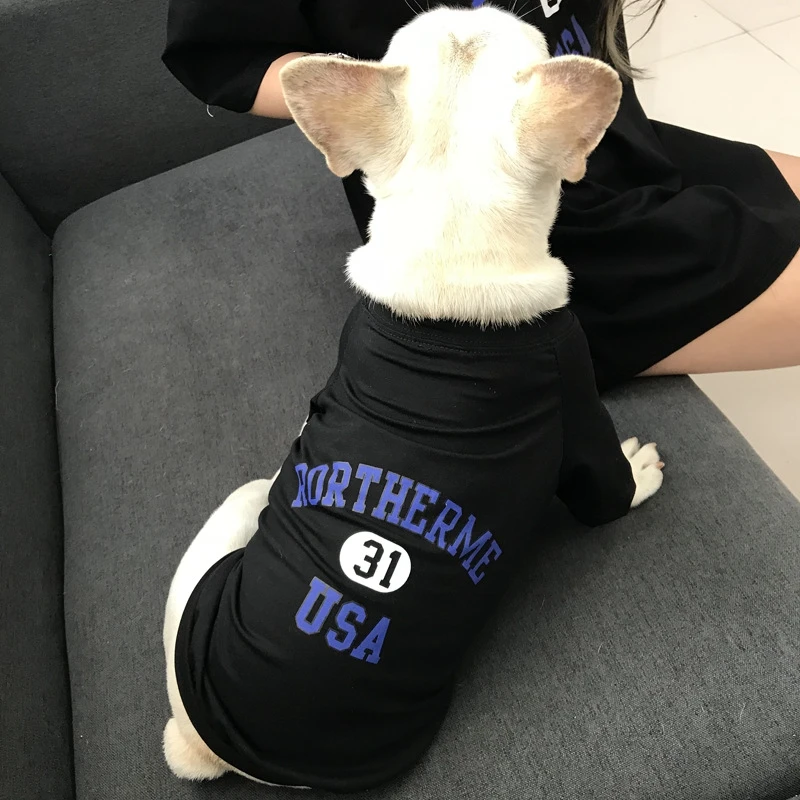 Крутая семейная Одежда для собак домашних животных летняя мягкая одежда