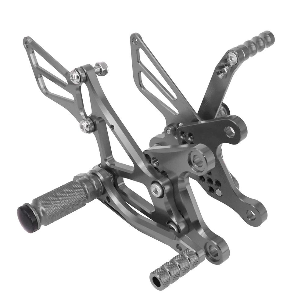titanium Мотоцикл CNC Регулируемые подножки задний Набор опорные подножки для Kawasaki NINJA zxzx6r ZX 6R 2005 2006 2007 2008 - Цвет: titanium