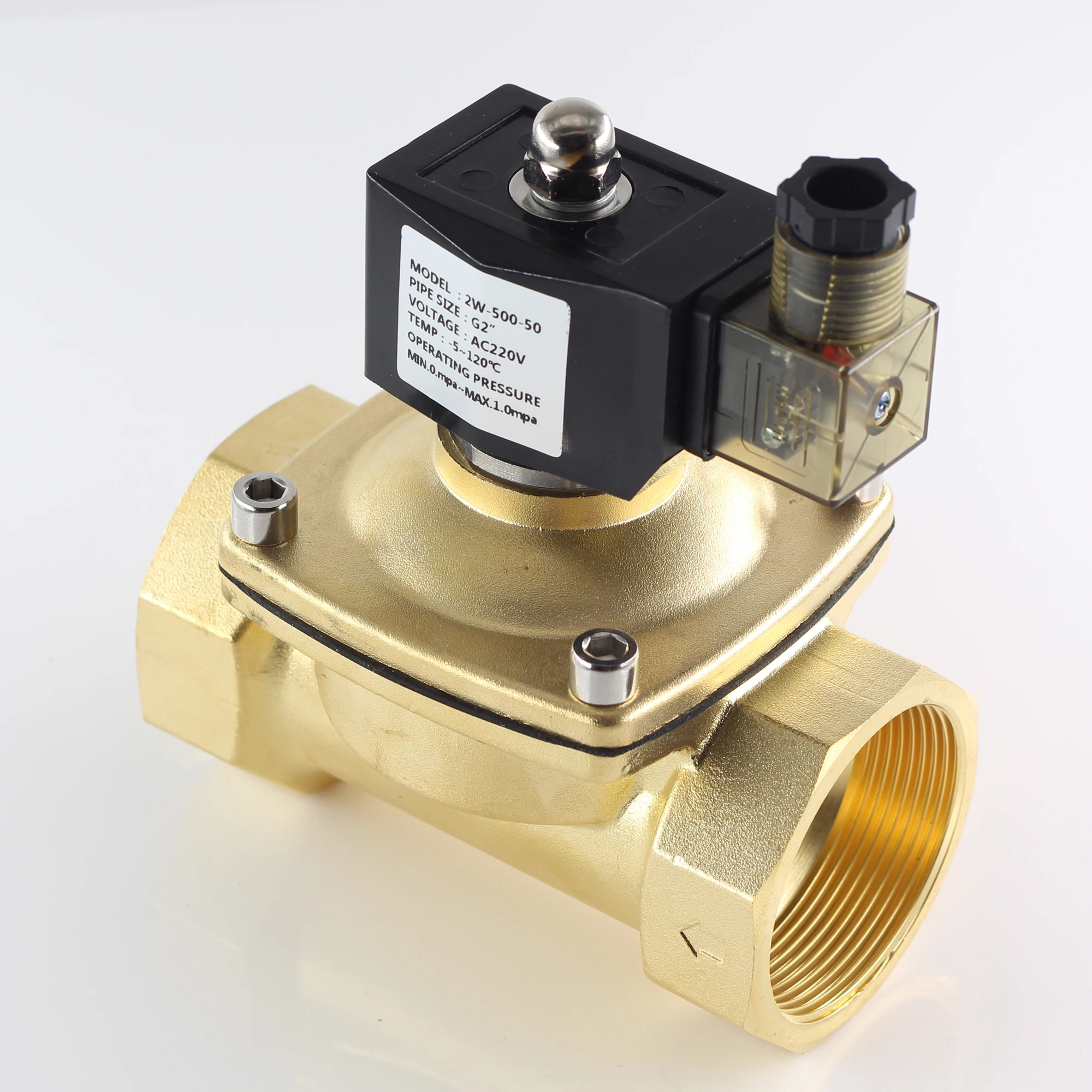 AC 220 V электромагнитный винт, DC 24 V Электрический воздушные клапаны, 12 V G1/" 3/4" " до 2" клапан для горячей воды воздуха на дизельном топливе, керосине внутренний