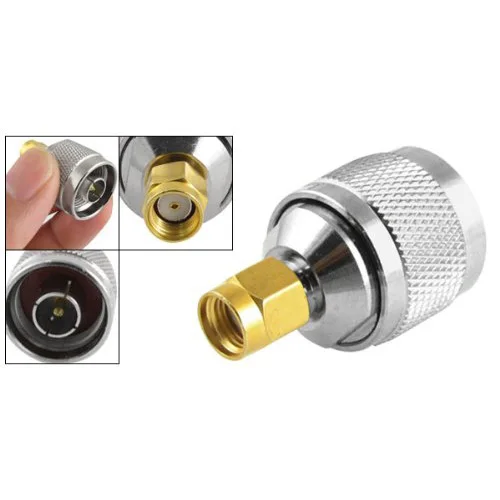 Акция! Новый серебристый N-образный мужской и Стандартный Штекерный адаптер