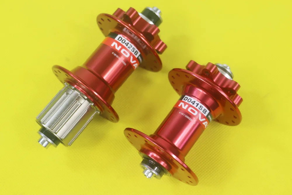 MTB Novatec D041SB/D042SB дисковые тормозные концентраторы 24H 28H 32H 36H D041SB D042SB красный O.L.D 100