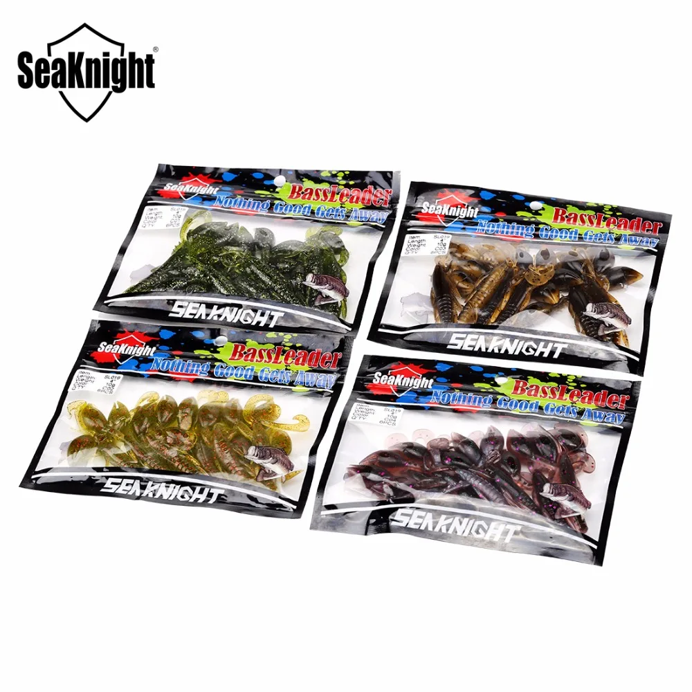 Seaknight SL019 24 шт. мягкие приманки для рыбалки 101,5 мм 4 в 10 г реалистичные искусственный Карп резиновые приманки мягкая креветка, австралийский окунь приманка