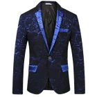 Мужской повседневный пиджак CIGNA, винно-красный темно-синий приталенный классический смокинг, блейзер с цветами