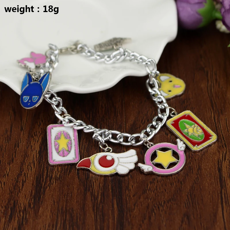 MQCHUN японское аниме кардкоптер Сакура Подвески браслет с застежкой Лобстер Макси