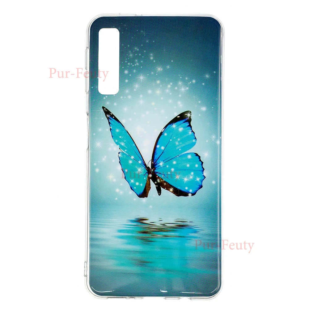 Роскошные светящиеся чехлы для телефонов Samsung Galaxy A7 2018 SM A750 A750F A750F/DS мягкий