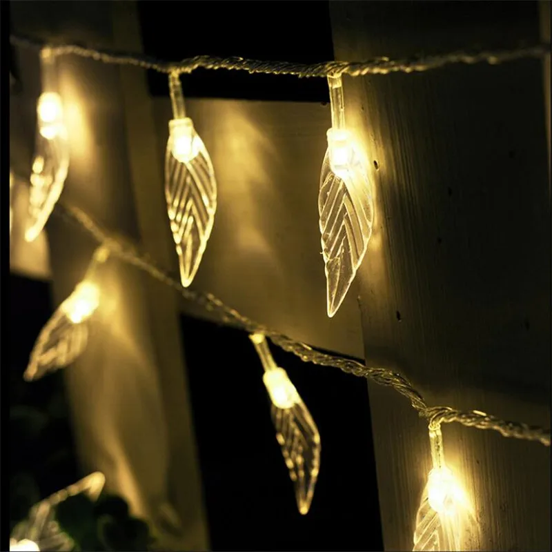 

Гирлянда в виде листьев, 10 м, 50 светодиодов, 3 цвета