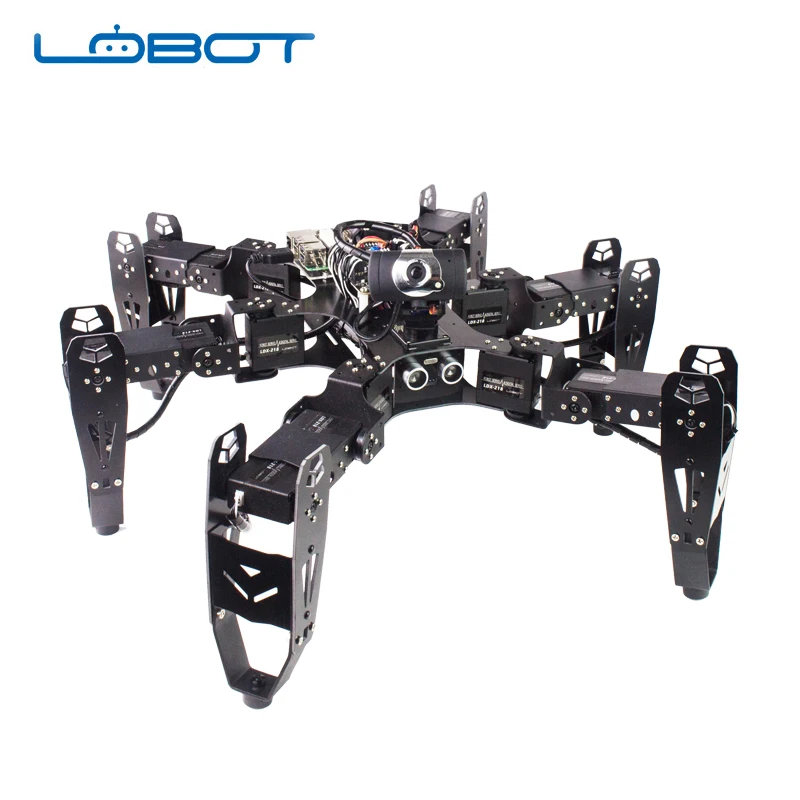 Hexapod 6 леггинсов робот паук Raspberry Pi Беспроводной Wi Fi видео с открытым исходным