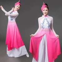 ms chinese style hanfu classical dance costumes female new style practice national square dance fan umbrella dance costume