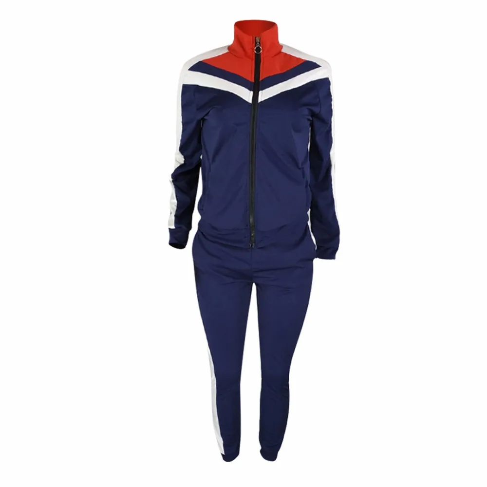 Женский спортивный костюм с длинным рукавом повседневный из двух предметов 2019 |