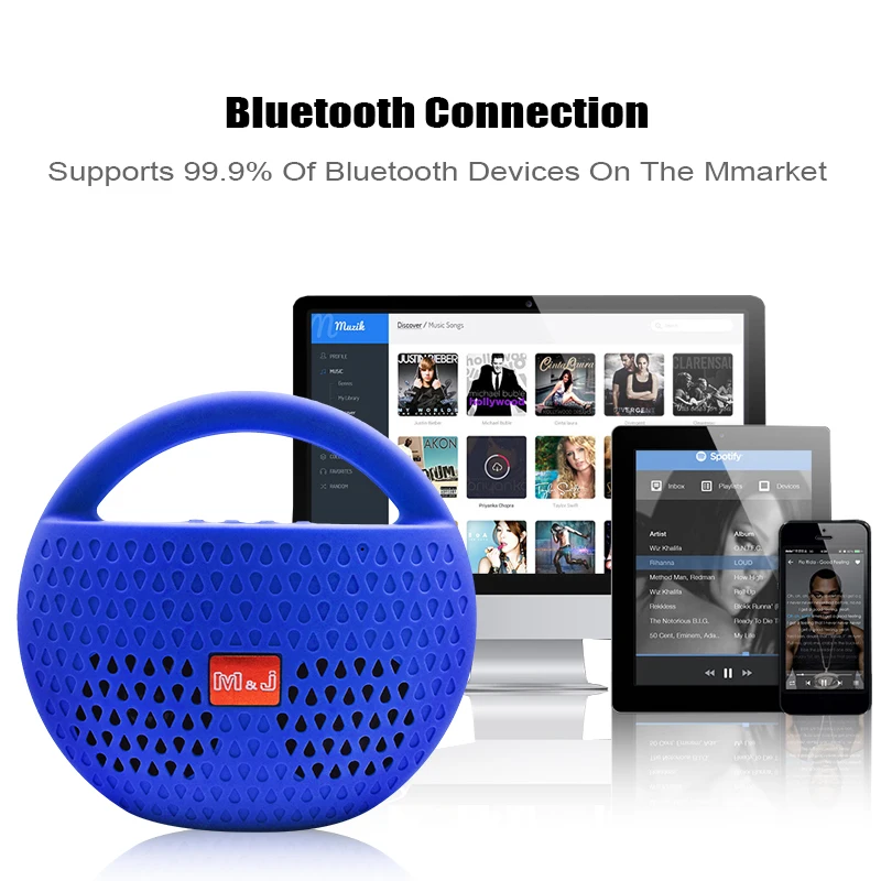 Портативная колонка M & J MK105 TWS Bluetooth 5 0 Беспроводная аудиоресивер мини динамик s USB