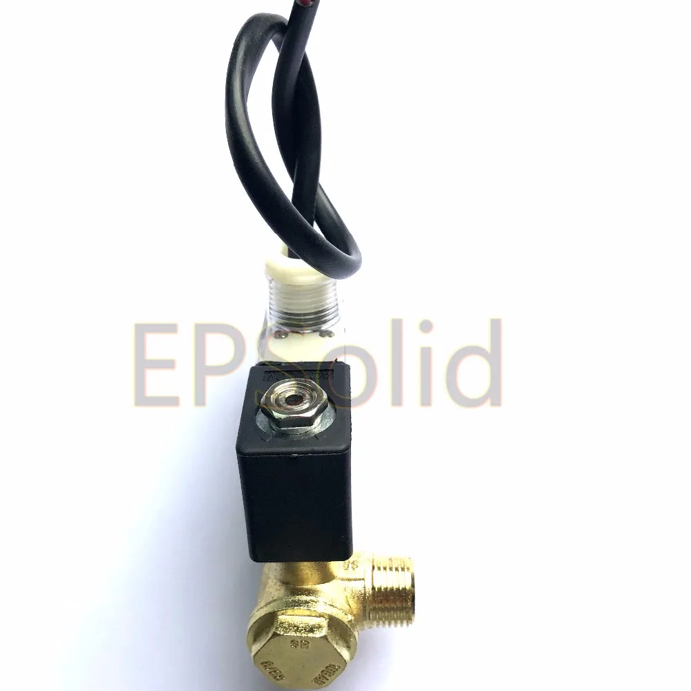 AC220V воздушный компрессор Соленоидный клапан резьба 90 градусов DIY домашний инструмент 3 порта латунный центральный SPZJ-02AC