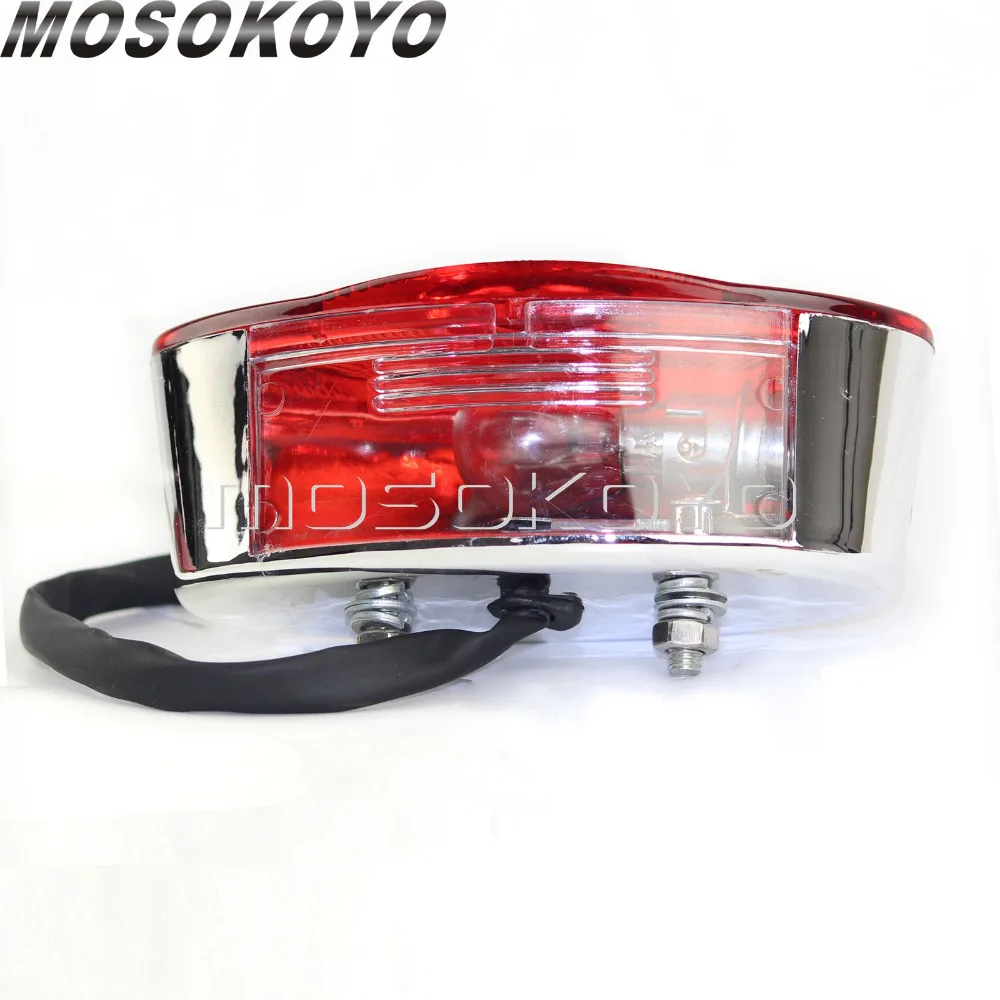 Мотоцикл 12V светодиодные лампы из АБС-пластика Пластик Lucas хвост светильник стоп светильник номерного знака светильник для Honda Yamaha Cafe Racer Touring