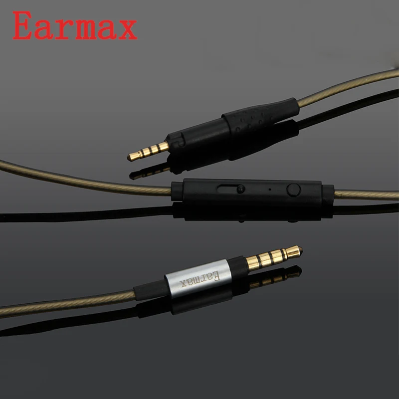 Earmax 3 5 мм до 2 кабель для наушников Посеребренная Замена Sennheiser HD6 HD7 HD8 DJ MIX HIFI Aux