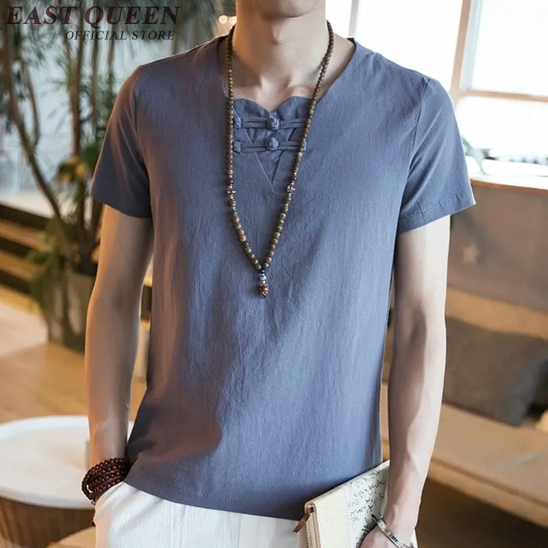 Традиционная китайская одежда для мужчин льняные белые рубашки одноцветные