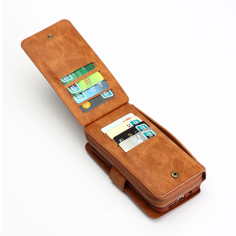 Кошелек для samsung Galaxy S4 5 6 7 edge чехол 2 в 1 слот для карт чехол-подставка для Note 4 5 откидной кожаный чехол кошелек на молнии сумка для телефона