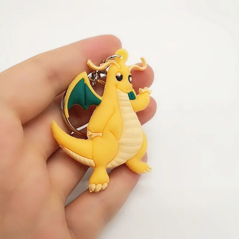 17 Аниме мультфильм с покемоном брелок ПВХ косплей Пикачу Snorlax Charizard Милая Новинка смешной кулон Подарки для женщин и детей брелоки - Цвет: 17