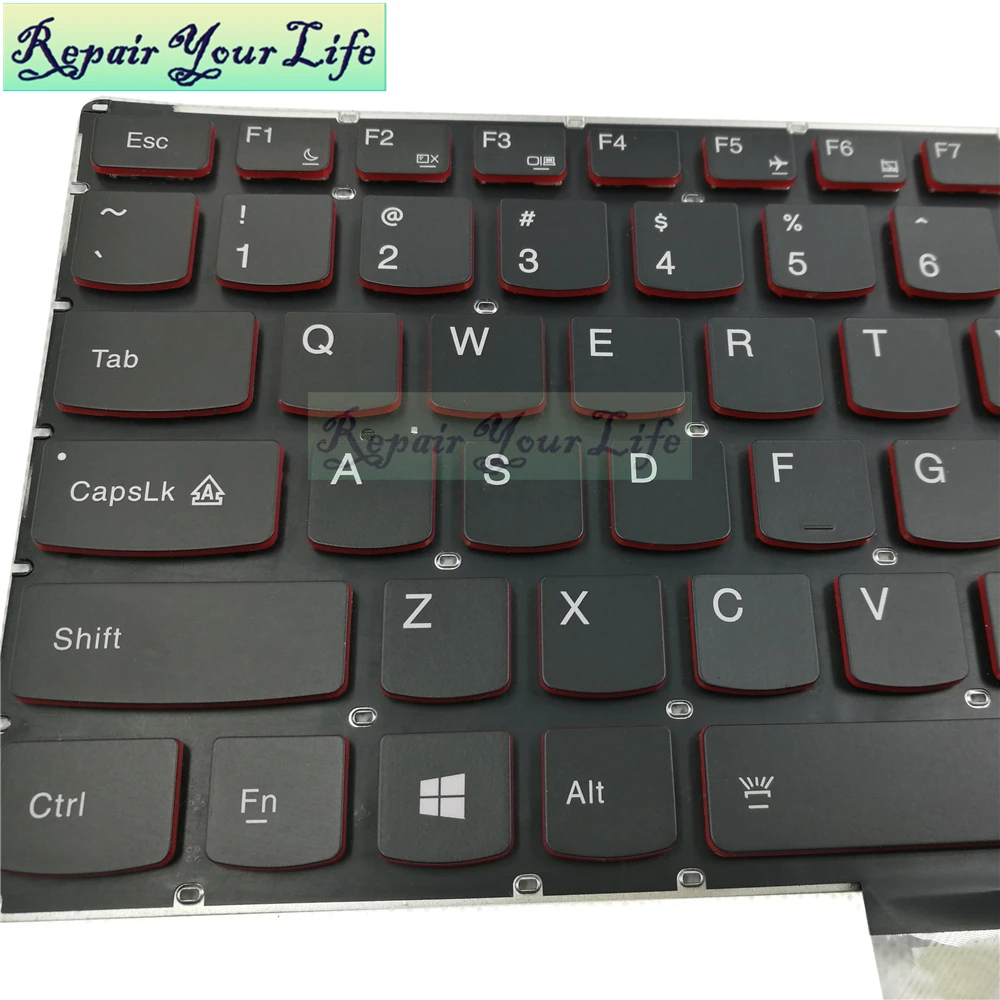Клавиатура для ноутбука Lenovo Y50-70 U530 стандартная черная клавиатура с подсветкой