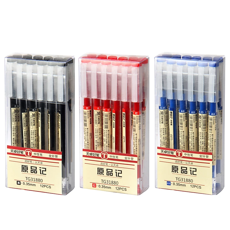 

3 Pcs/Lot Creative Japanese Gel Pen 0.35mm Black Blue Red Ink Maker Pens School Office Student Exam Writing Stationery Supply