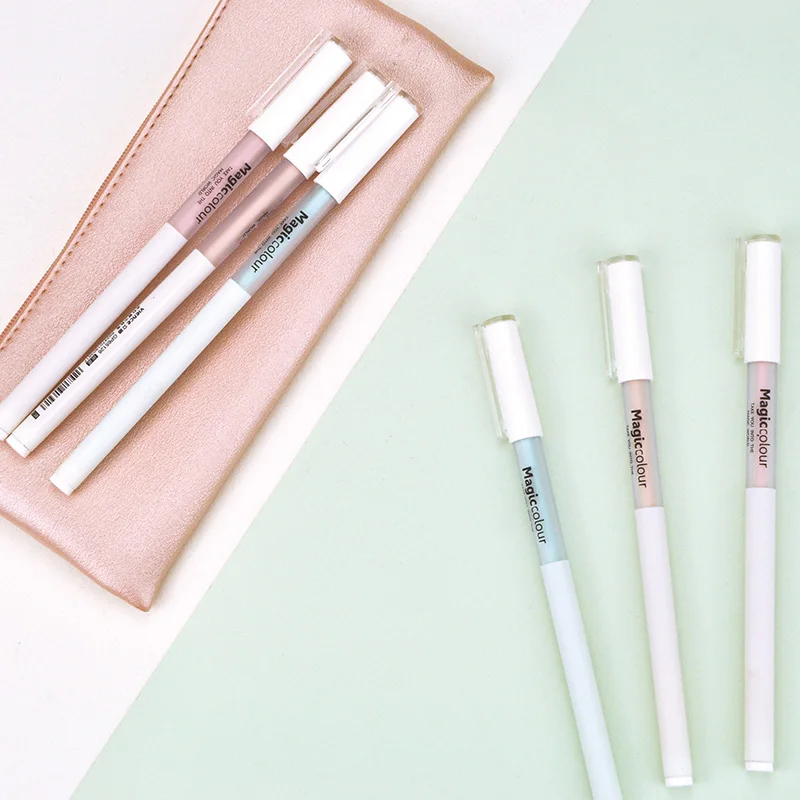 4 шт./компл. гель черные чернила для ручек ручка свежий волшебный цвет Kawaii