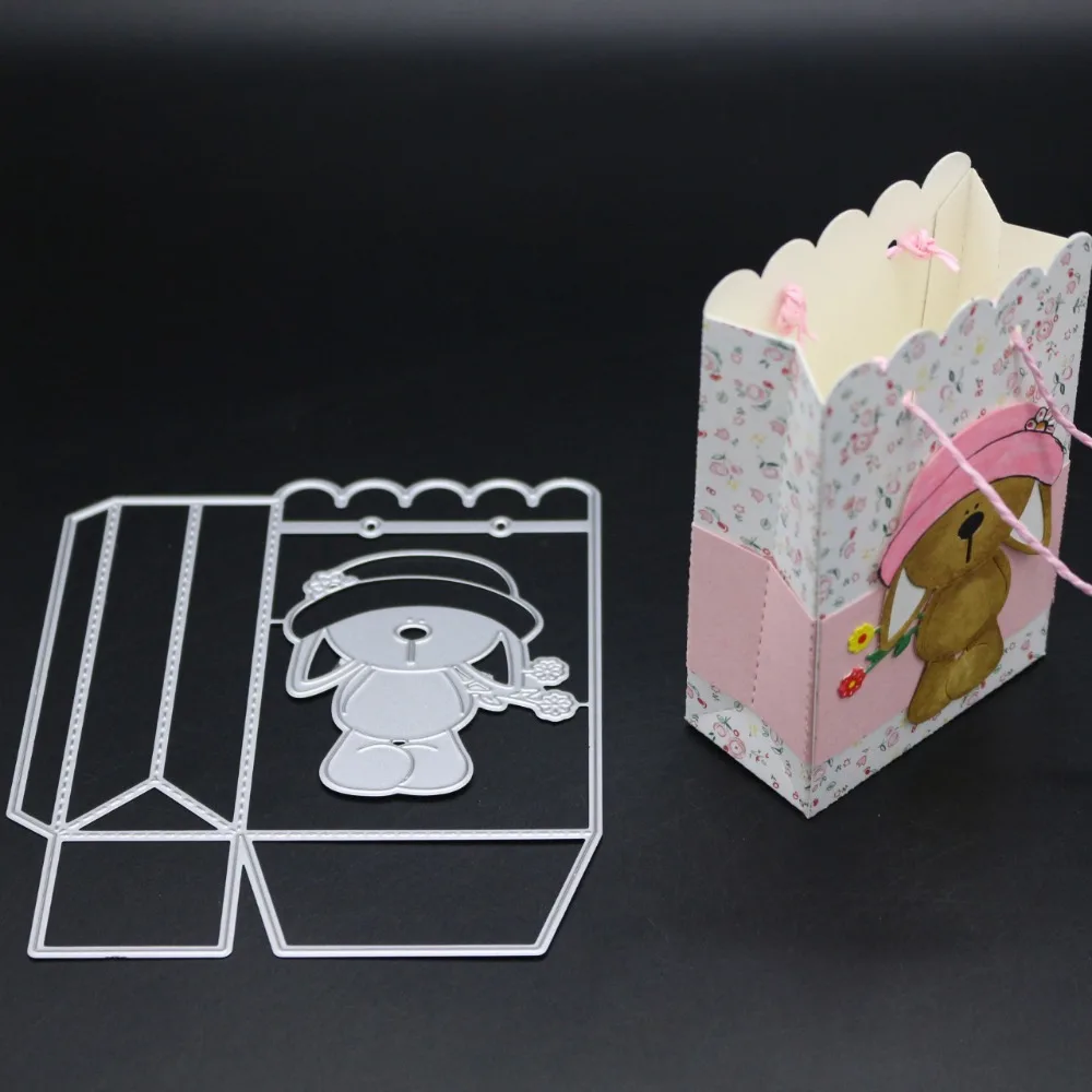 Ufurty мультфильм Подарочная коробка мешок металла резки штампы Новый 2019 DIY для