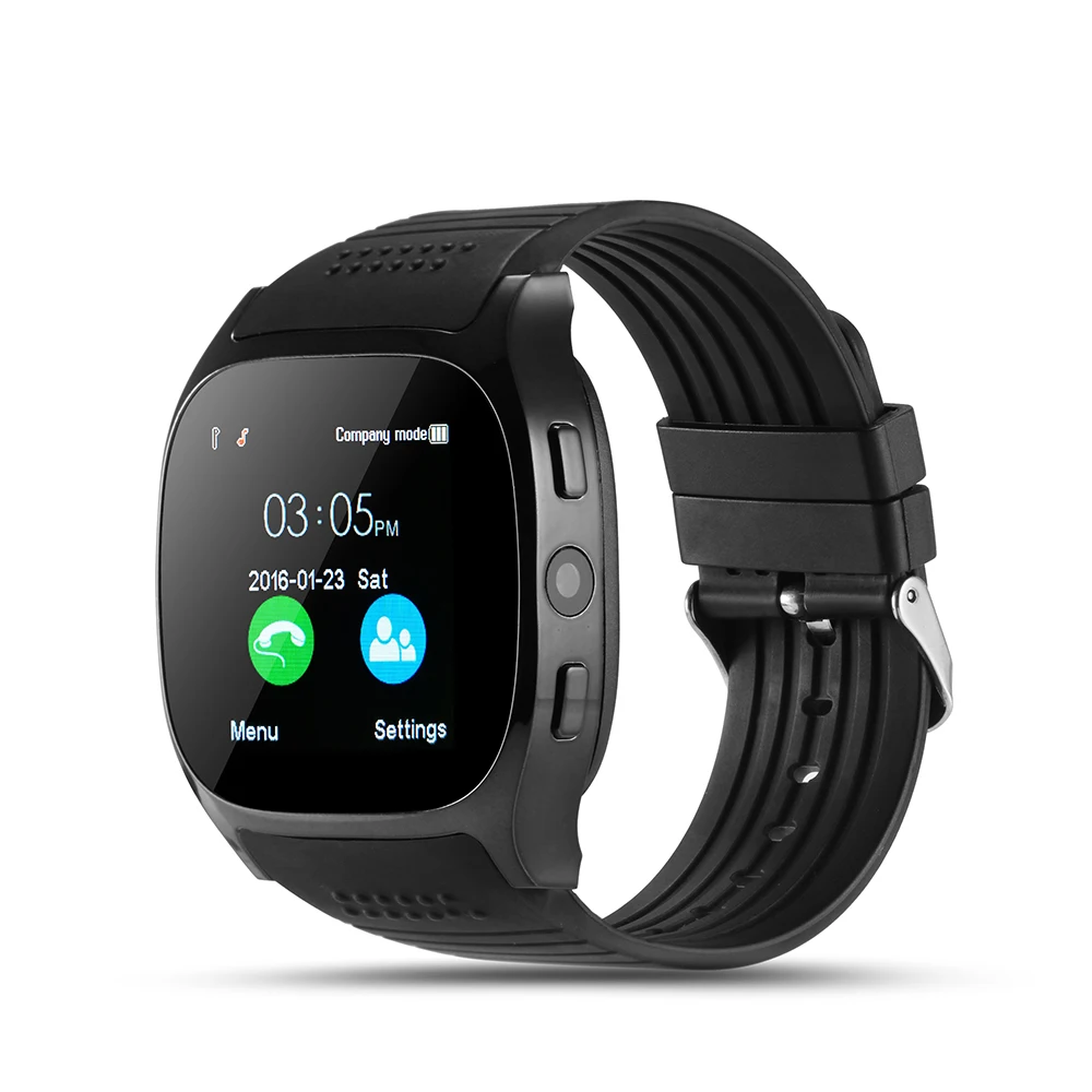 T8 Bluetooth Smart часы Поддержка sim карта TF LBS размещения с 0.3MP камеры smartwatch спортивные