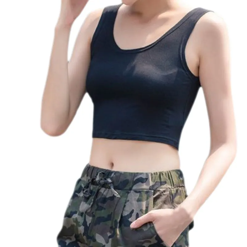 Летний Тонкий короткий топ для женщин без рукавов U Croptops топы на бретелях