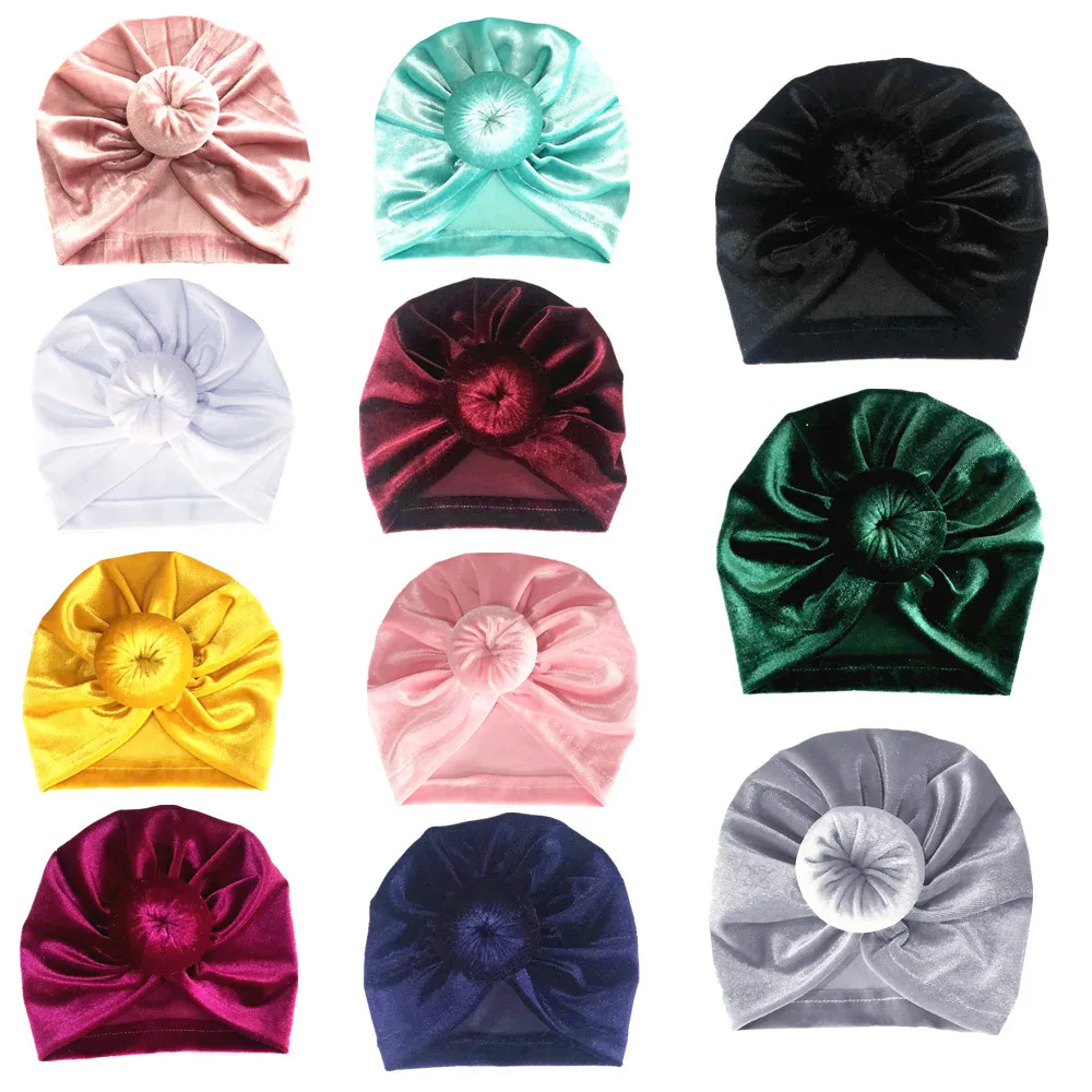 2020 Baby Headband Solid Hair Accessories urban Cotton Beanie Hat Girl Headbands Winter Warm Opaska Dla Dziewczynki | Детская одежда и