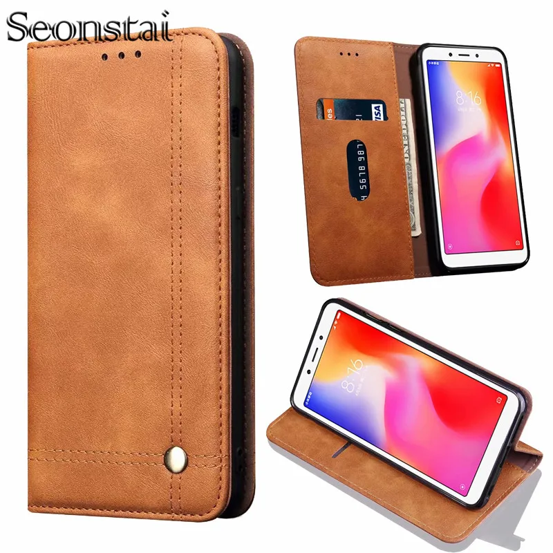 Чехол-книжка для Xiaomi Redmi 4X 5plus кожаный Ретро Бумажник Funda Note 5 6 Pro Note7 7s Y3
