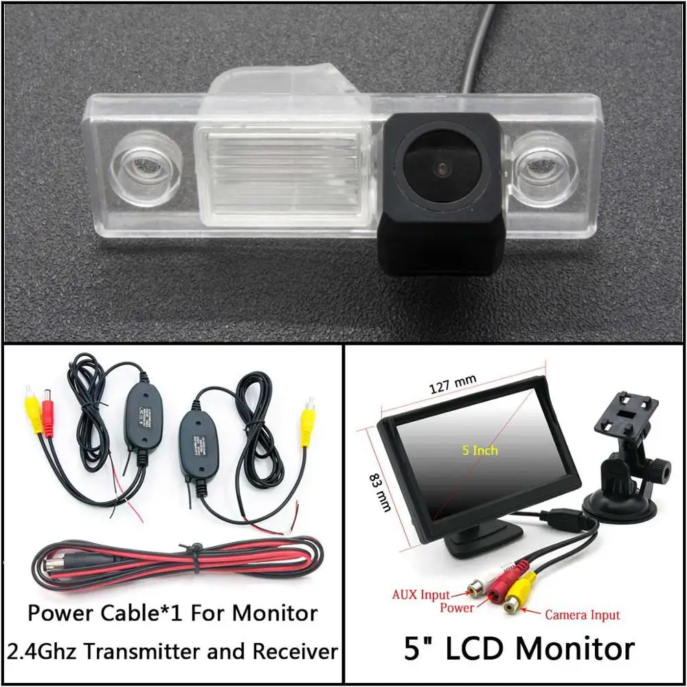 C Wireless 5inch LCD Full HD камера заднего вида для Chevrolet Lova Nexia epica Lova Aveo Captva Cruze Lacetti Tosca Автостоянка ЖК-зеркало монитор - Название цвета: C Wireless 5inch LCD