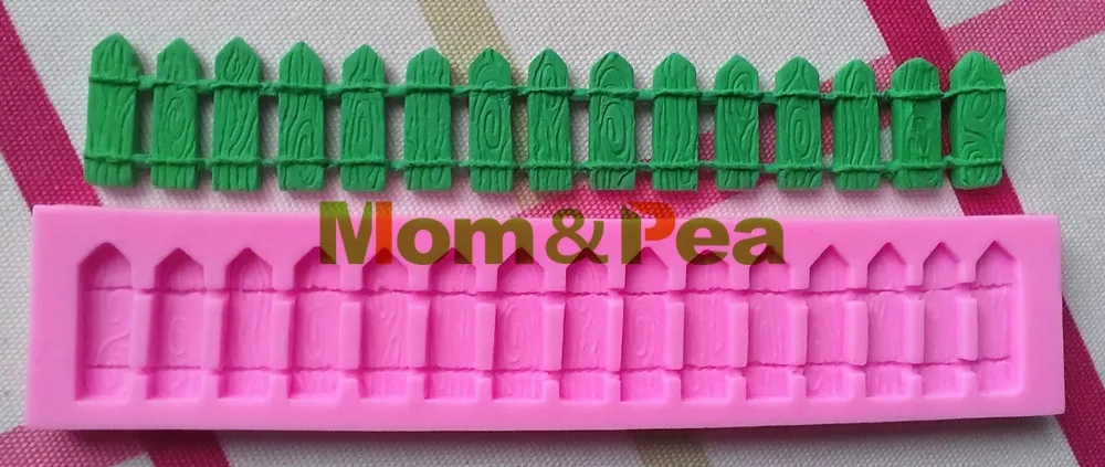 0152 Бесплатная доставка силиконовая форма Mom &amp Pea в форме забора украшение торта 3D